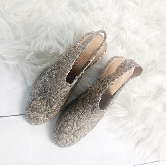 🆕‎ Gentle Souls Women's Harlie Slingback Snake Skin Ankle Bootie Size 6.5 - Picture 4 of 5